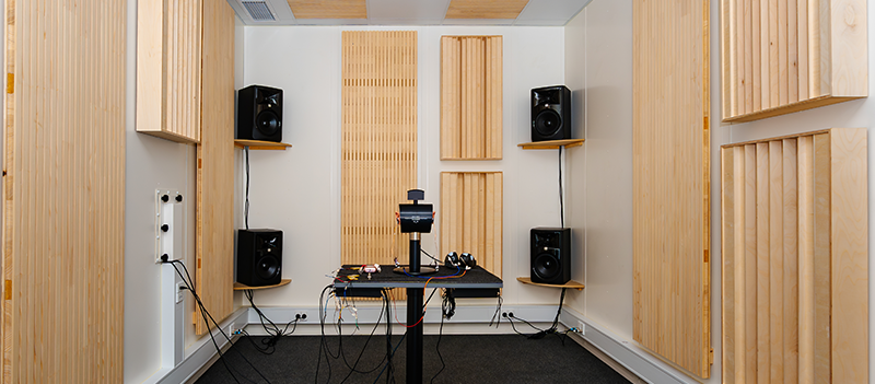Et spesialisert rom designet for presise lydtester
