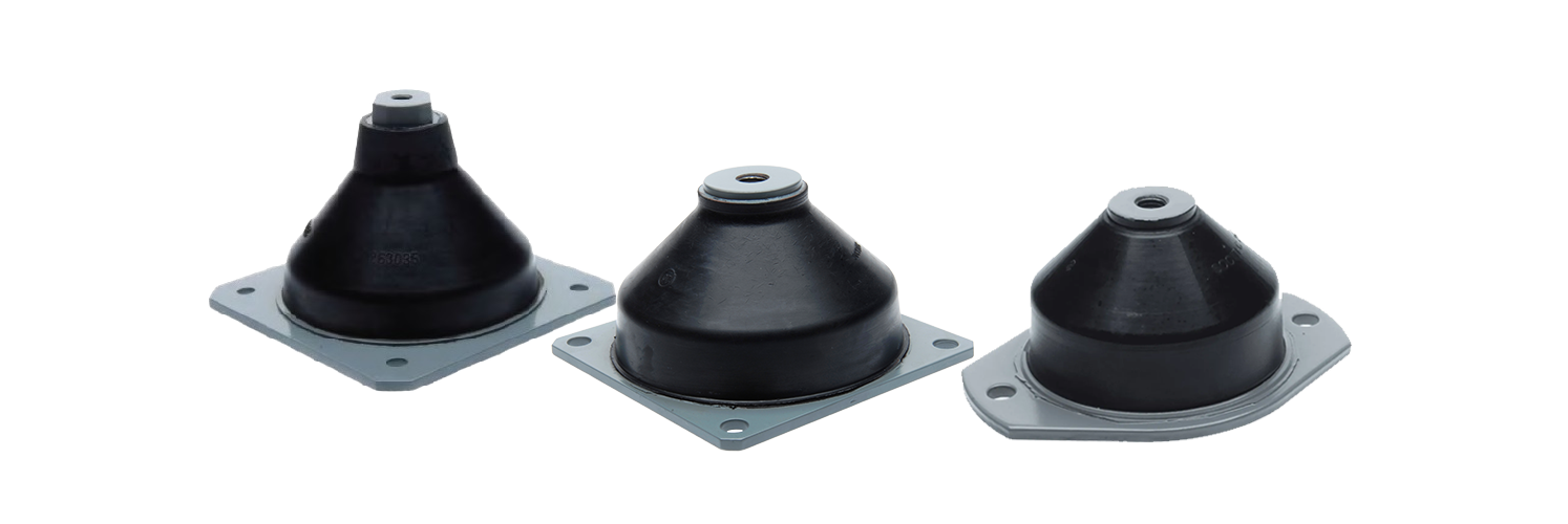 Elastomer Mounts benyttes både til sjokk- og vibrasjonsdemping