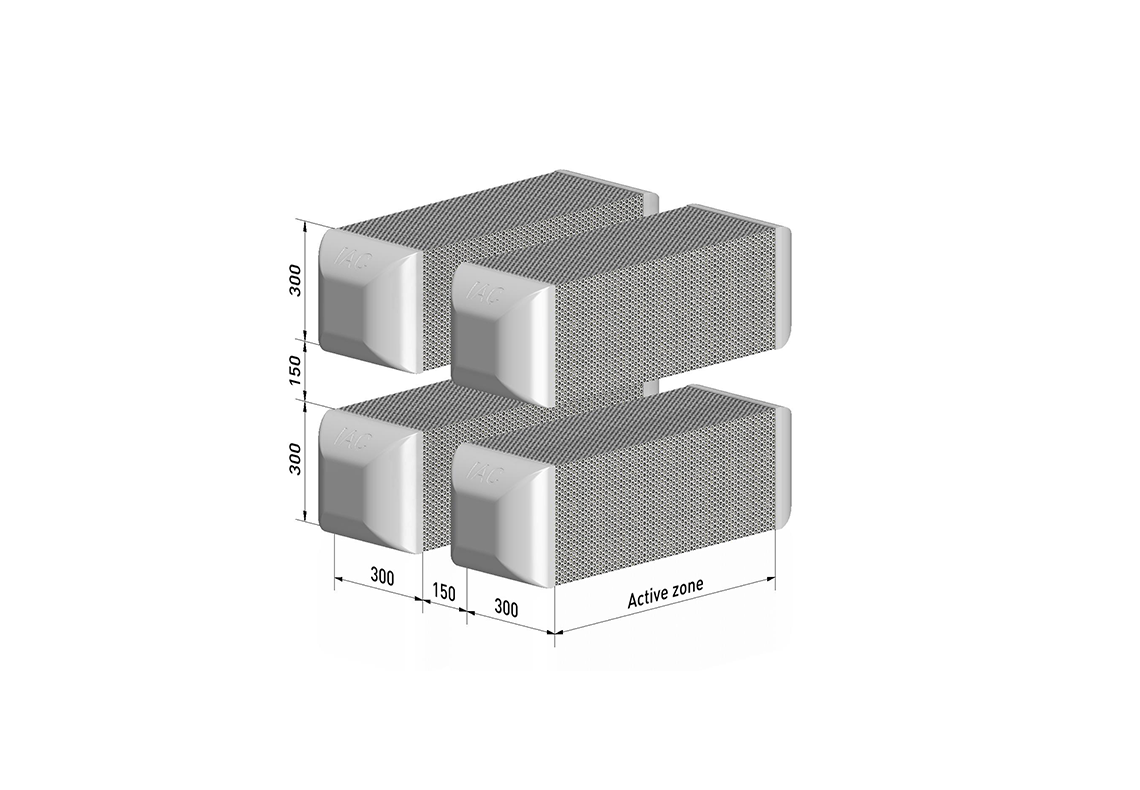 3D-modell av en Matrix Silencer Type M-300-S-150