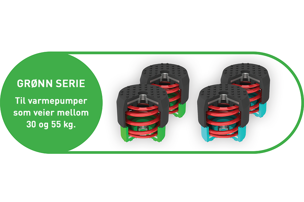 FDHL Grønn serie støydempingssett - Vektintervall: 30–55 kg